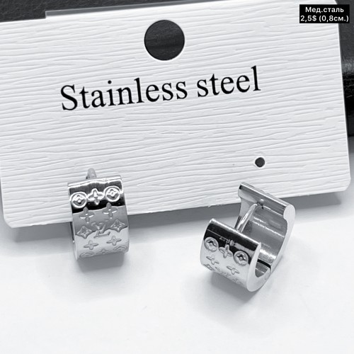 Сережки мед.сталь 10654 ( 0.8 см.)